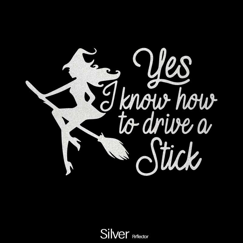 Witch Drive Stick Car Stickers Waterproof Vinyl Decal Car Styling Acc
