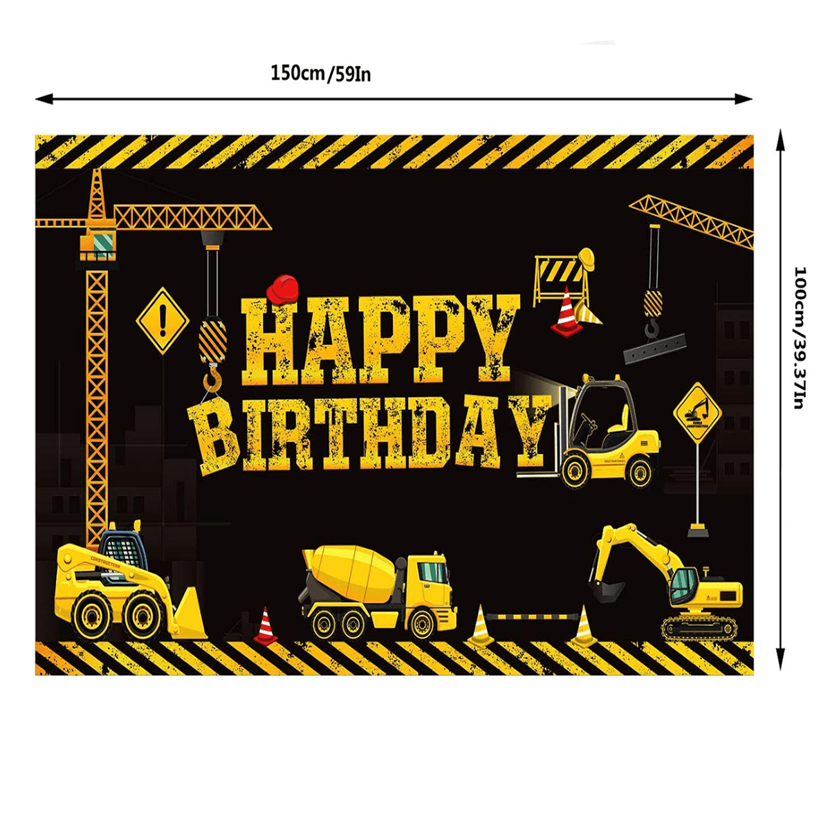 Construction Happy Birthday Decoration Banner Dump Truck Backdrop Background  Excavator Crane Dump Truck Digger Zone Photo Booth Props Boys Kids Birthday  Decorations | Today's Best Daily Deals | Temu