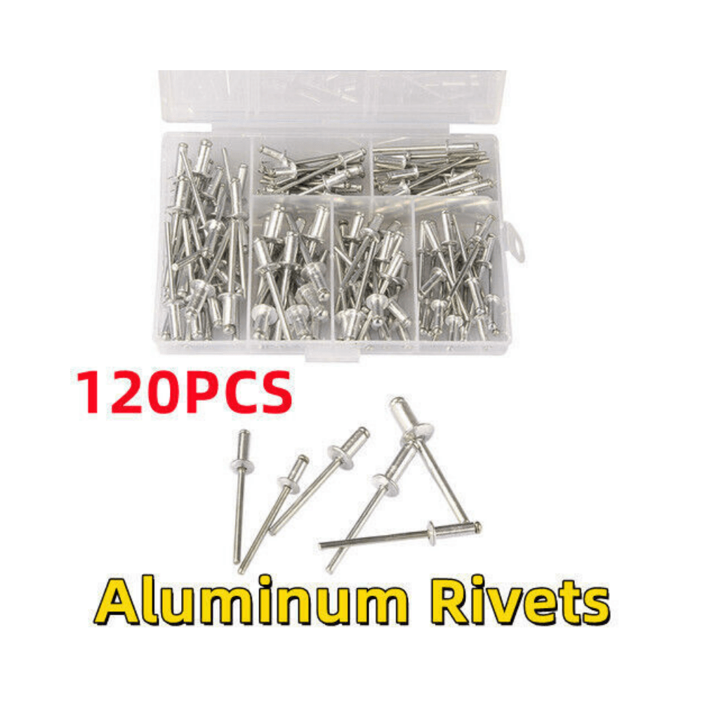 120 Stück Aluminium Blindnieten Set, Popnieten Sortiment Set, Aluminium  Nieten Set für Blindnietzangen - M3.2 * 10mm/M4*10mm/M4*12mm/M4.8 *  12mm/M4.8 * 14mm : : Baumarkt