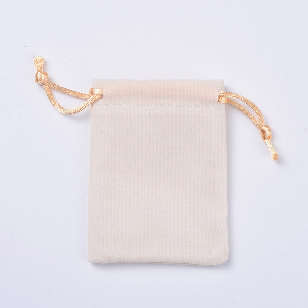 White Leatherette Jewelry Pouch with Drawstring