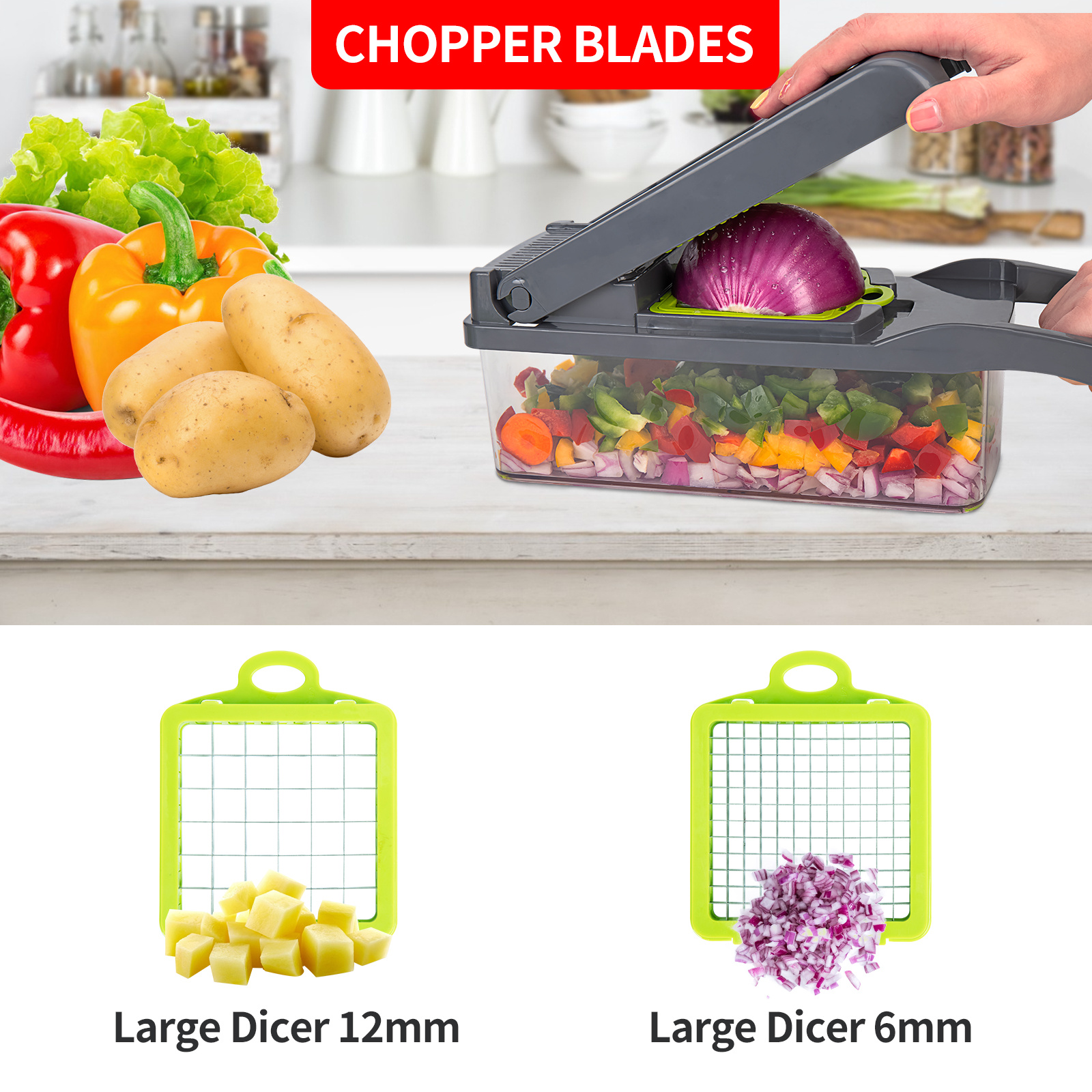 1pc Multi-functional Vegetable Chopper Slicer Dicer