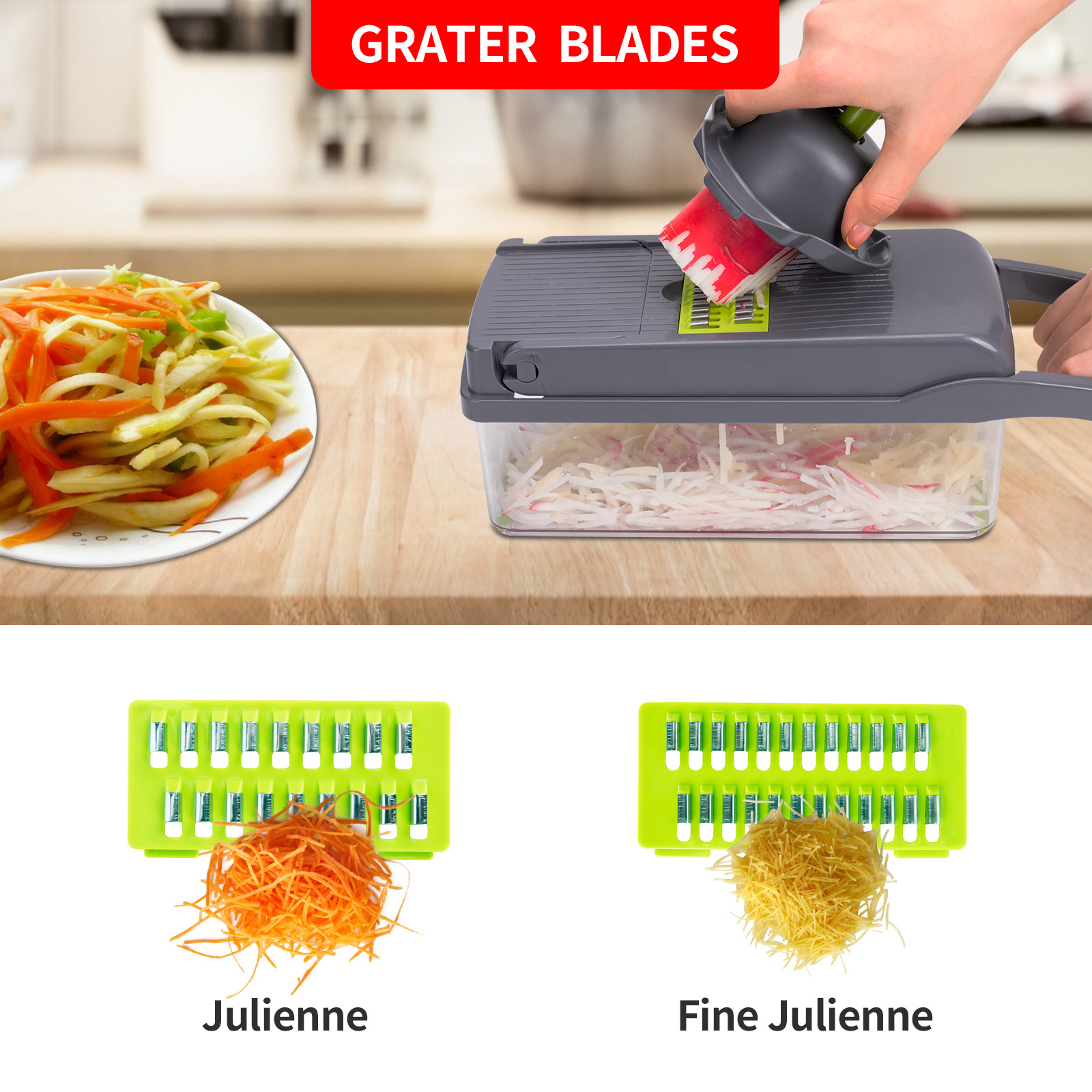 Slicer Spiral Vegetable Chopper - Julian Cutting Tool