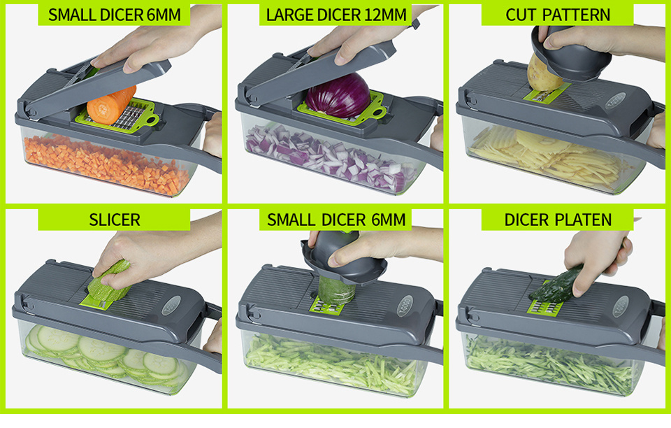 Vegetable Cutting Machine Multi-functional Vegetable Cutter Jelly Dicing  Device Grater Cutting Vegetable Artifact Cucumber Slicer Temu