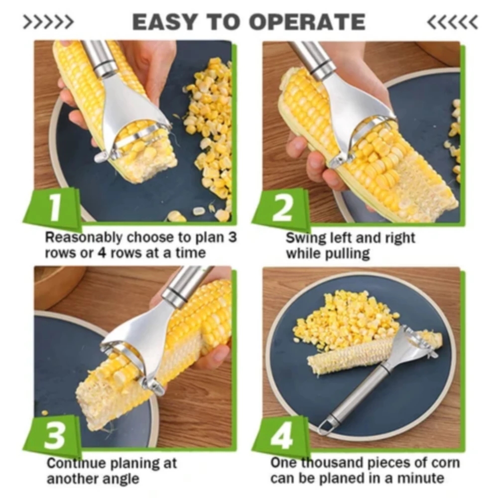 DailySale 2-Pack: Corn Peeler Corn Planer Thresher Stainless Steel