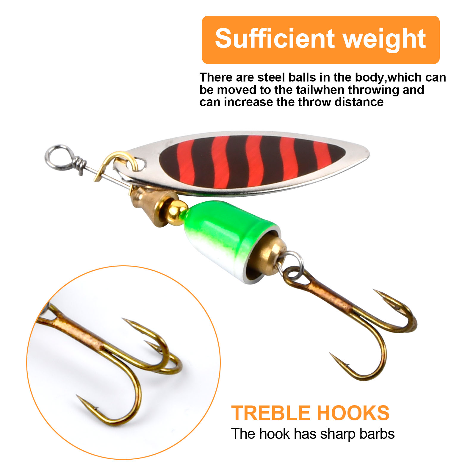 Fishing Hooks Triple Reinforced Hooks Premium Spinning Lure - Temu Canada