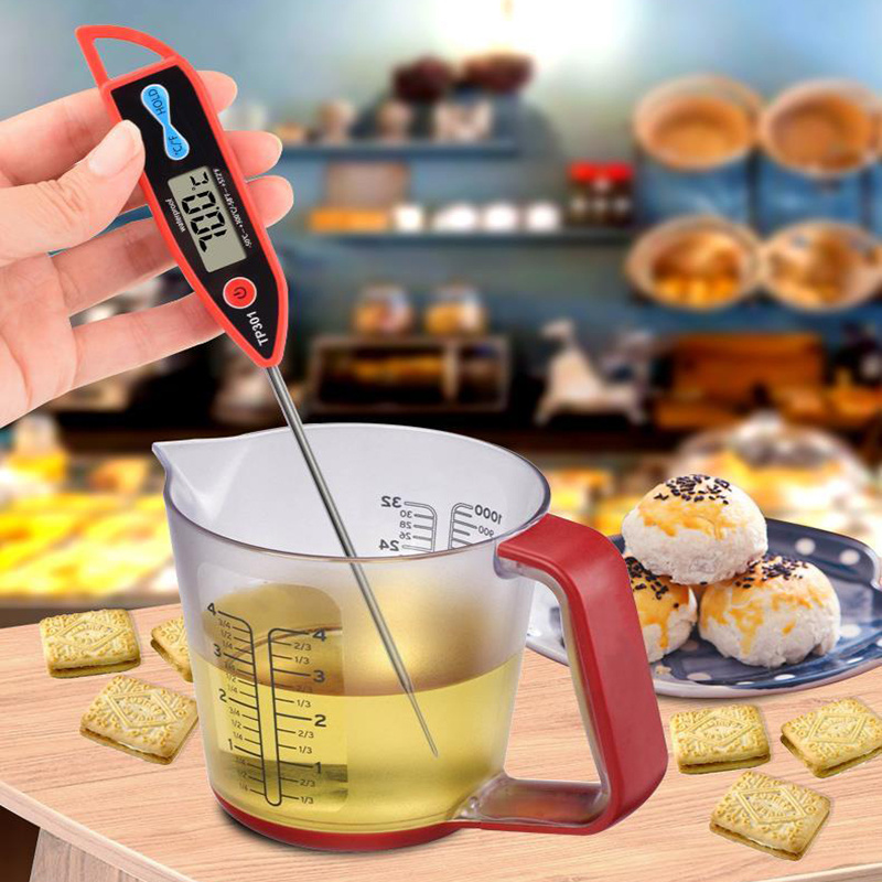 1pc Digital Food Thermometer for Accurate Meat and BBQ Cooking - TP300  Kitchen Thermometer with Probe for Oven and Kitchen Tools