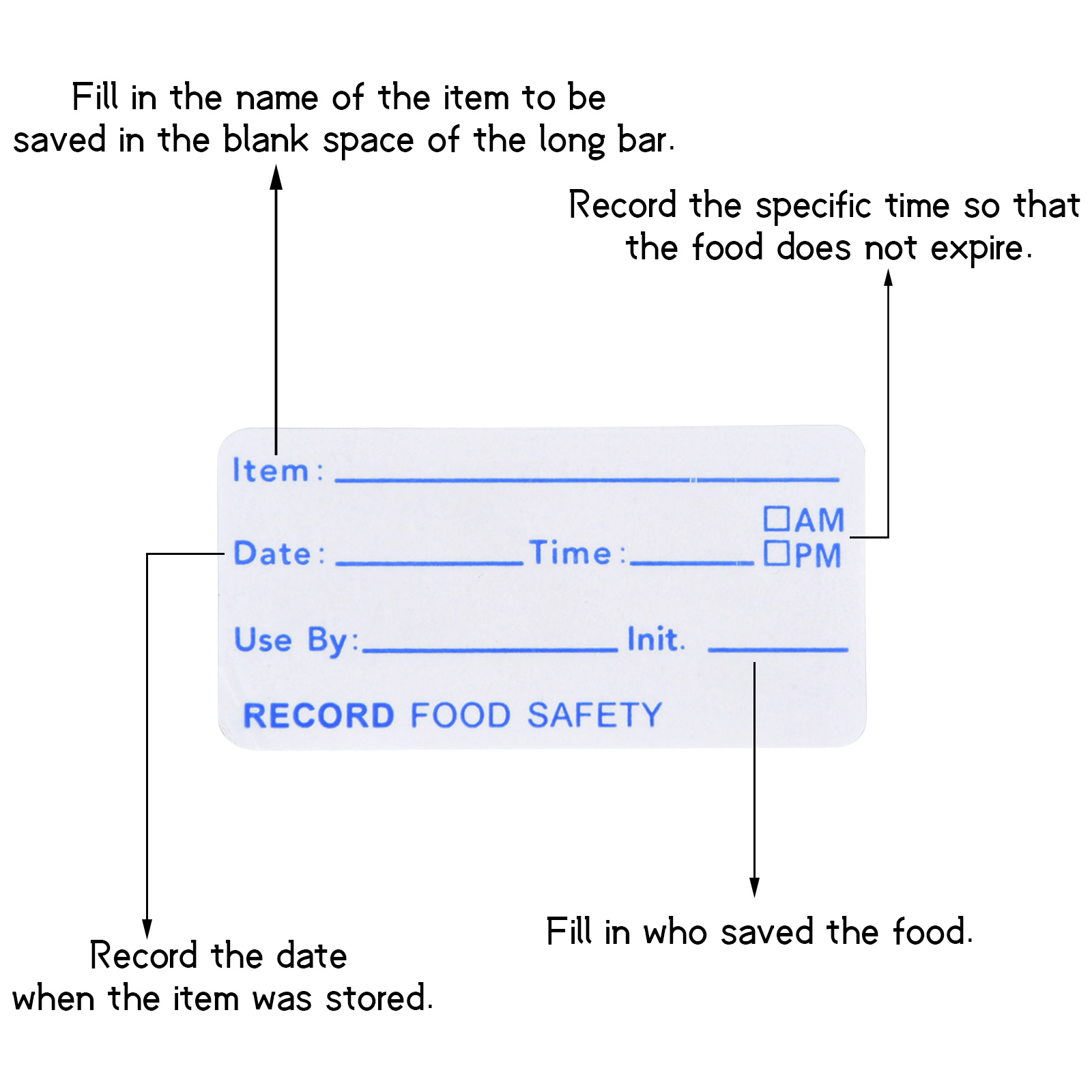 500pcs Dissolvable Food Storage Labels for Shelf Life