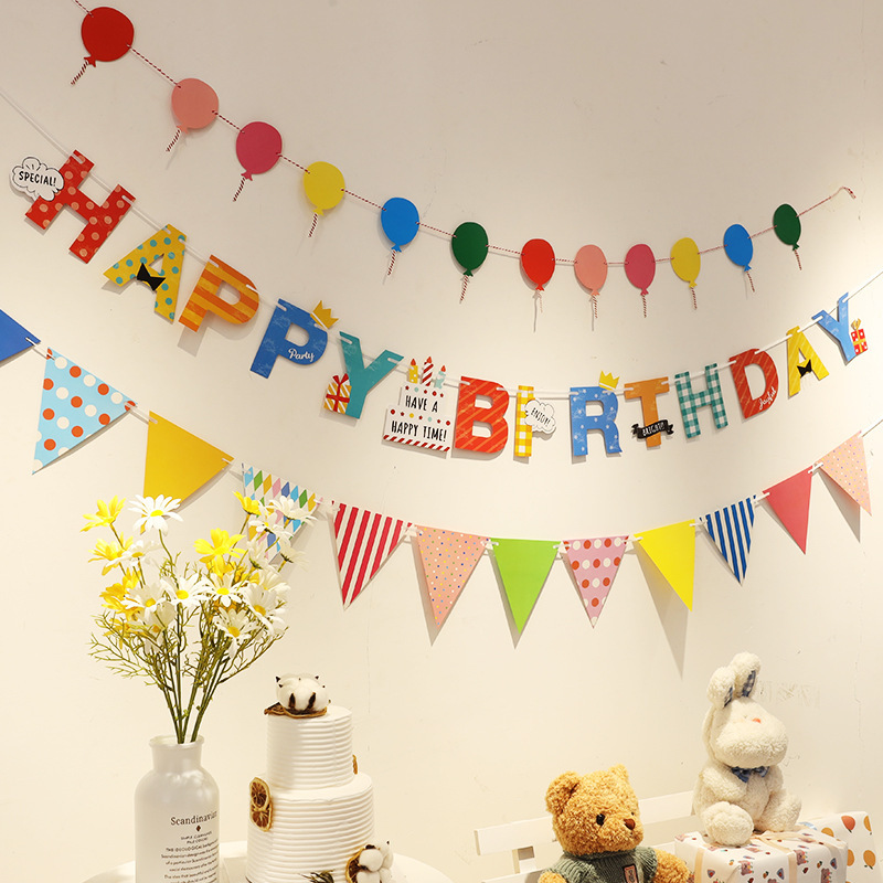 Rainbow Birthday Decorations Set 1 Birthday Banner 2 - Temu