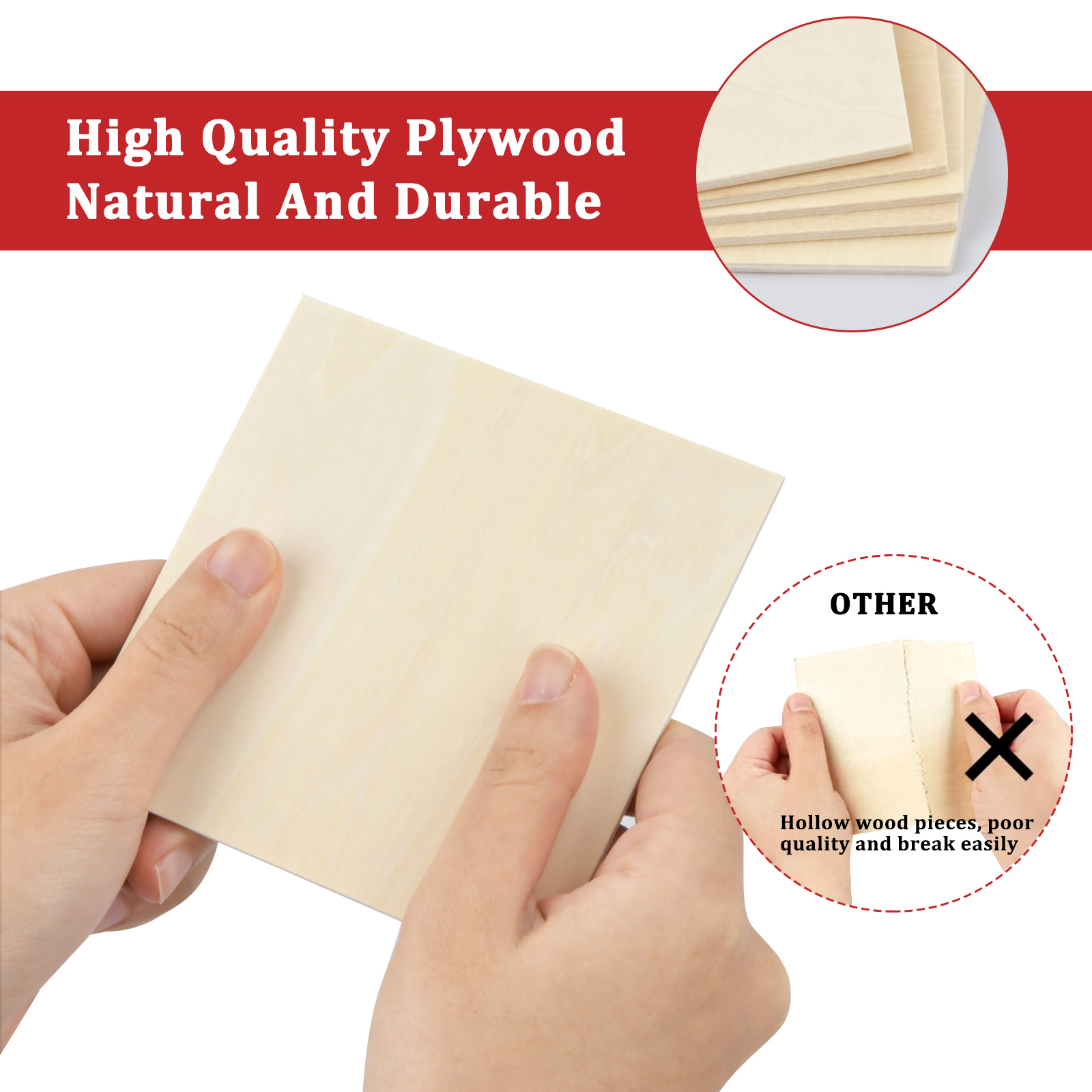 BUZIFU 6 Pcs Balsa Wood Sheets, 300*200*2mm Plywood Sheets Unfinished Thin  Basswood Sheets Hobby Wood Plywood Board for Woodcraft Model, Crafts,  Pyrography, Painting, Stenciling, Home Decor 
