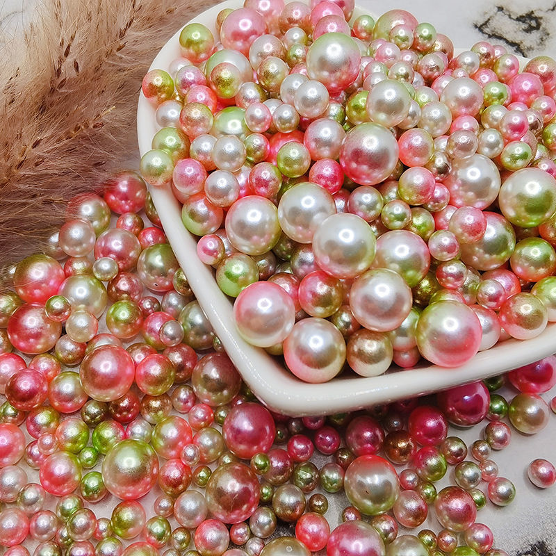 About Gradient Color Faux Pearls Loose Beads For Jewelry - Temu