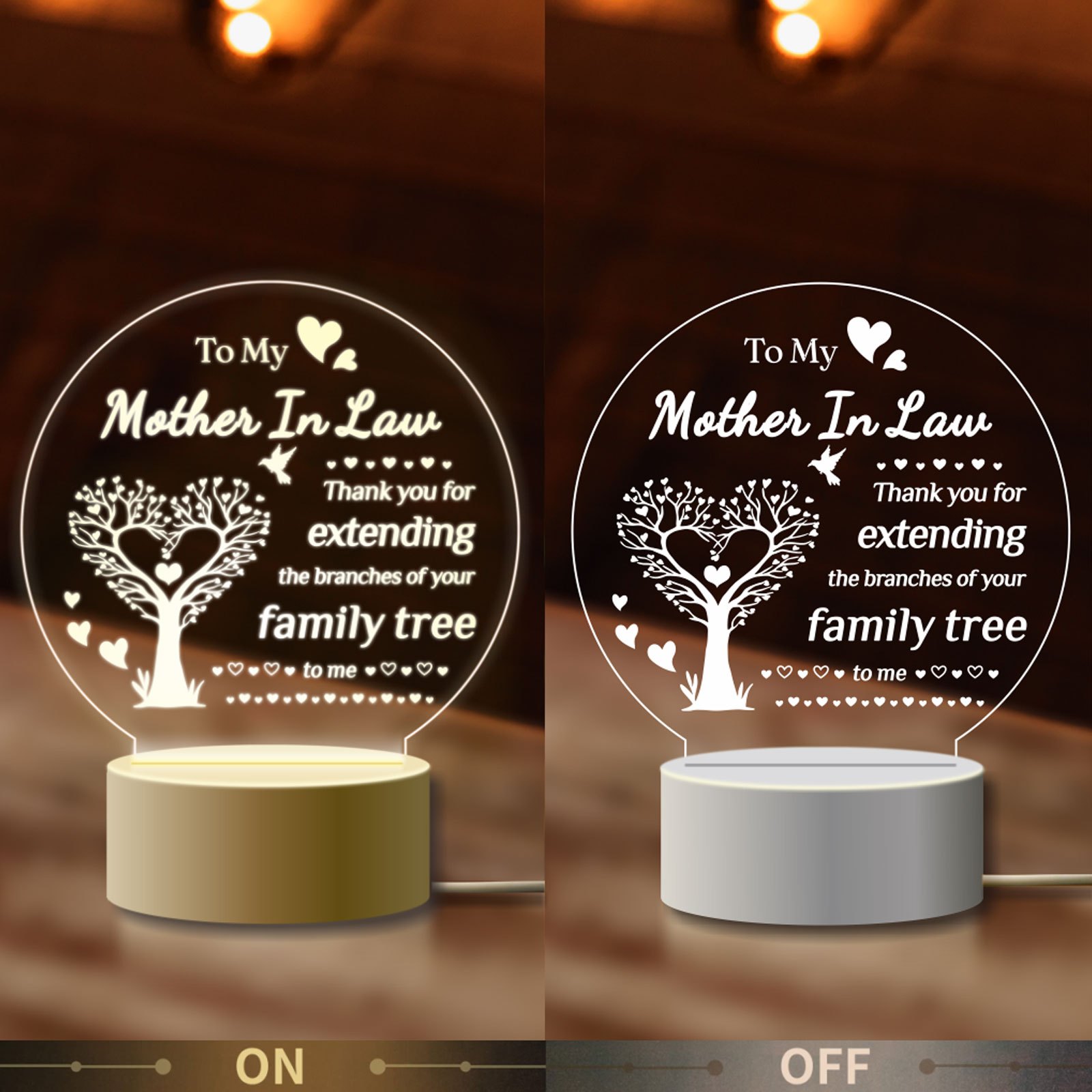 Quaintir Gifts for Mother in Law, Mother in Law Birthday Gifts from  Daughter in Law - Engraved Night…See more Quaintir Gifts for Mother in Law,  Mother