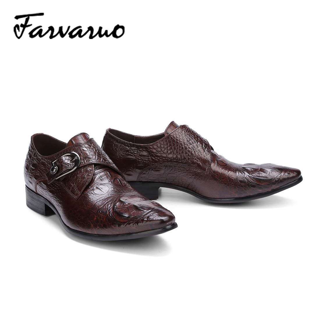 Brown Genuine Crocodile Leather Shoes  Crocodile leather shoes, Dress  shoes men, Leather dress shoes