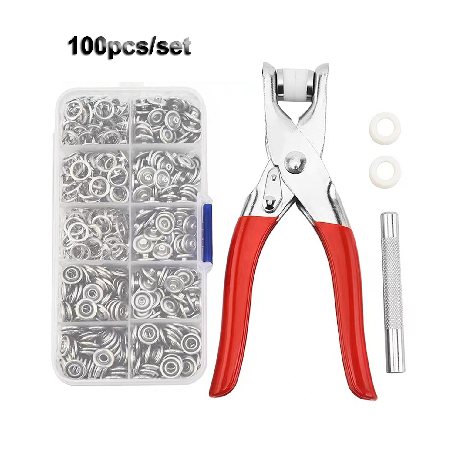 Plier Tool with 40 Button Set Metal Sewing Buttons Hollow Solid Five-c –  Eshopix