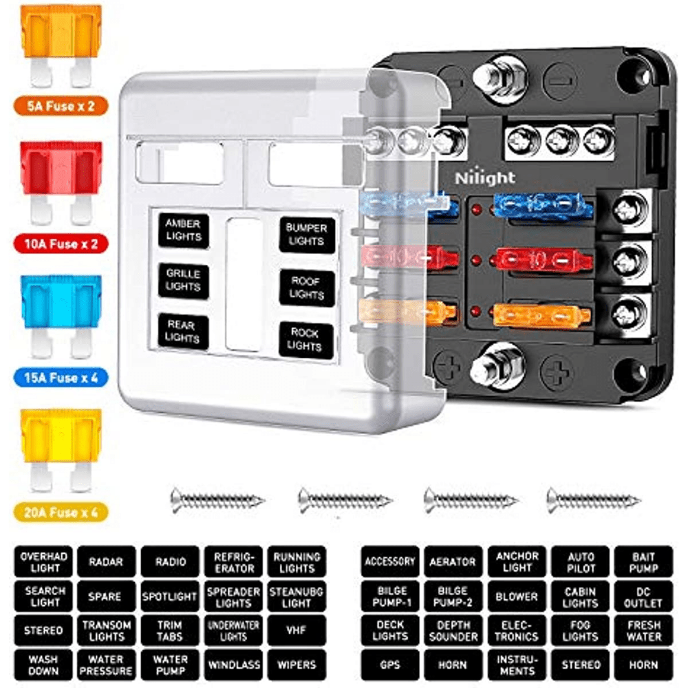 Upgrade Your Vehicle's Electrical System With This 6-way Fuse Box  Led  Indicator Perfect For 12v  32v Cars  Boats! Temu Australia