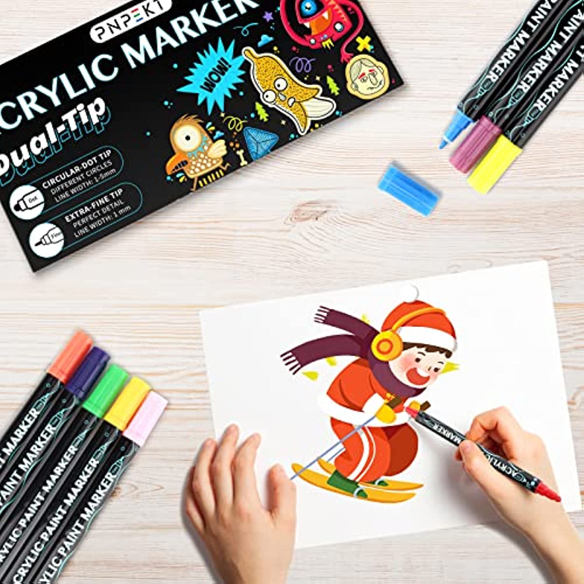 Acrylic Paint Markers, Acrylic Paint Pens Paint Markers, 26 Colors Double  Ended Paint Pens For Rock Painting Wood Canvas Plastic Metal And Stone, Acry