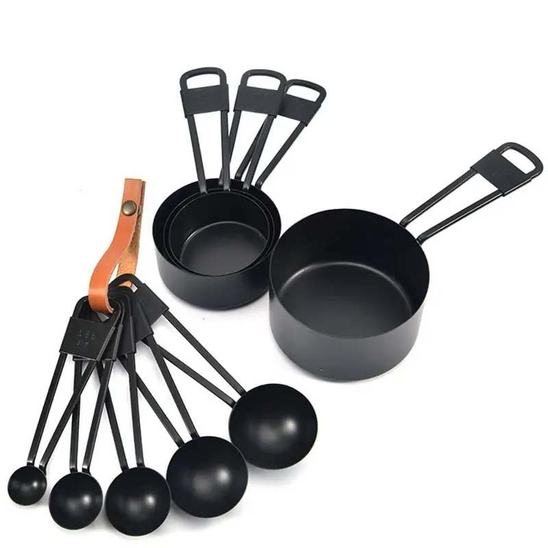 1pc Stainless Steel Measuring Spoons Set Black Baking - Temu