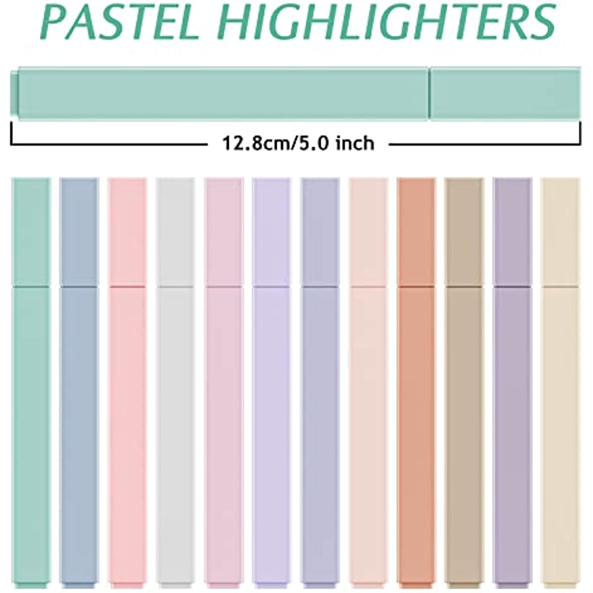 12Pcs Assorted Colors Bible Highlighters Pens No Bleed Cute Neutral Pastel  Set 313047948977