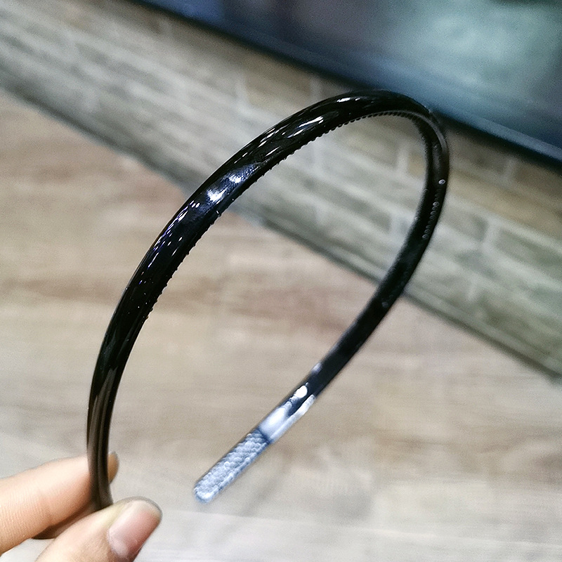 Vintage Thin Hairband With Teeth Non Slip Solid Headband