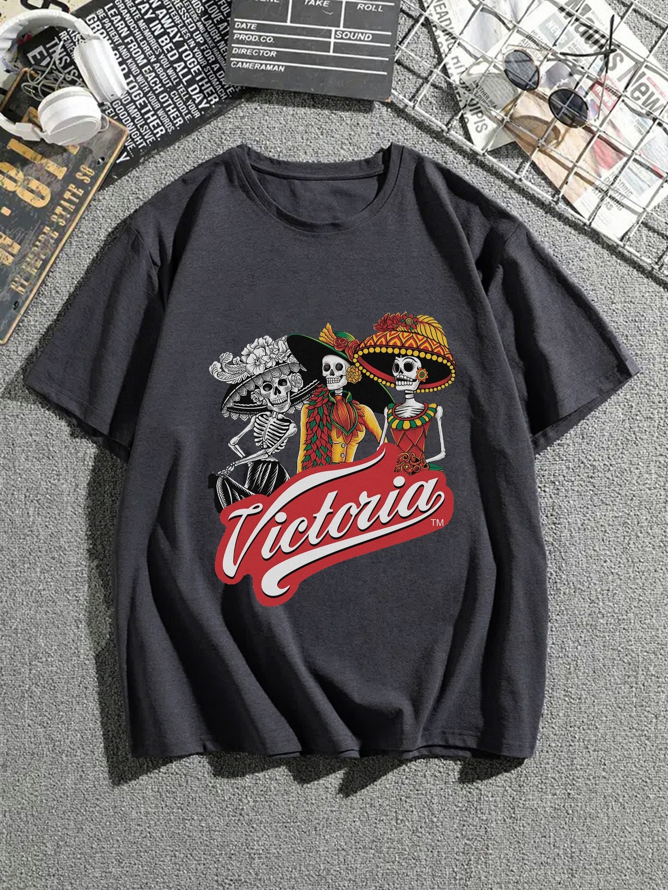 Camiseta Algodón Estampados Hombres Manga Corta Cuello - Temu Chile