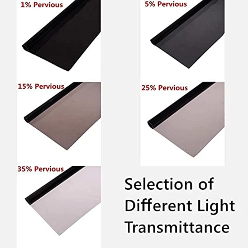 Pellicola Protettiva Solare Adesiva Oscurante per Finestrini Auto,  Parasole, Nero 35%, Larghezza 51 e 101 cm x 1 m, in Rotolo