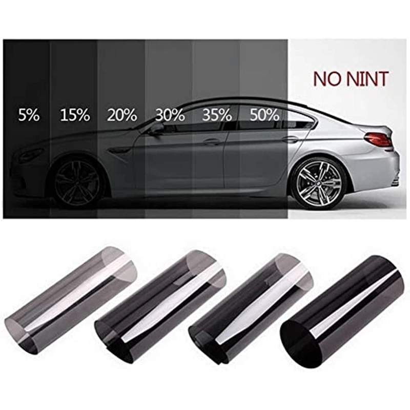 1pc 20inch X 118inch Solar UV Protection Film Sticker, Auto Tint Film  Window Dark Black Car Window Foils Tint Film Glass Car Accessories