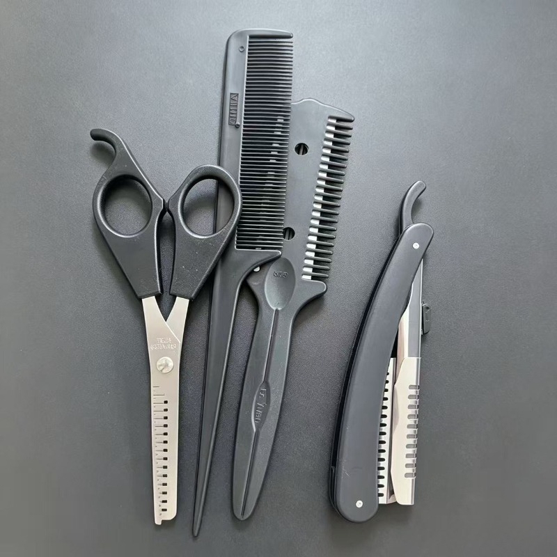 TEMU 7.0 'pet Grooming Scissors - Scissors - Fishbone Scissors - Curved Scissors - Dog Pet Grooming Scissors Set'