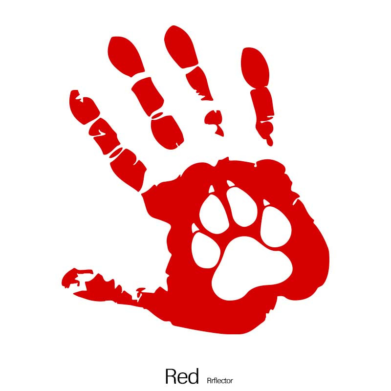 Brighten Car A Fun Handprint Dog Paw Print Decal! - Temu Canada