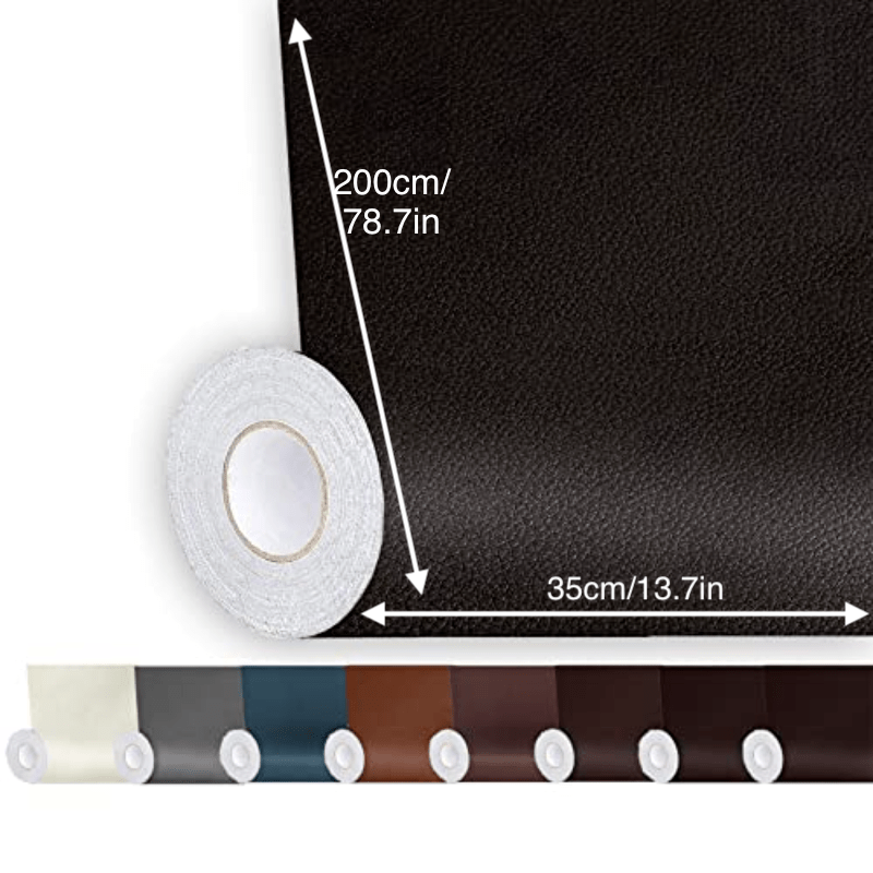 Leather Repair Patch Tape Kit Black 3 x 60 inch Self Adhesive Leather  Repair Patch for Furniture, Couch, Sofa, Car Seats,Office Chair,Vinyl  Repair Kit 