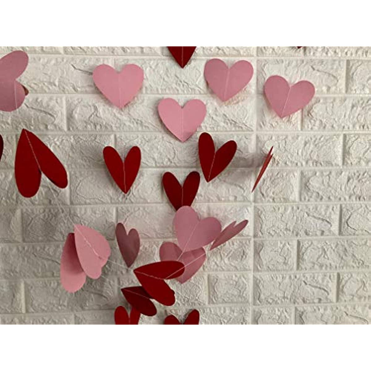 Valentine's Day Red Felt Hearts- SET of 5 or 10- DIY Craft Decor