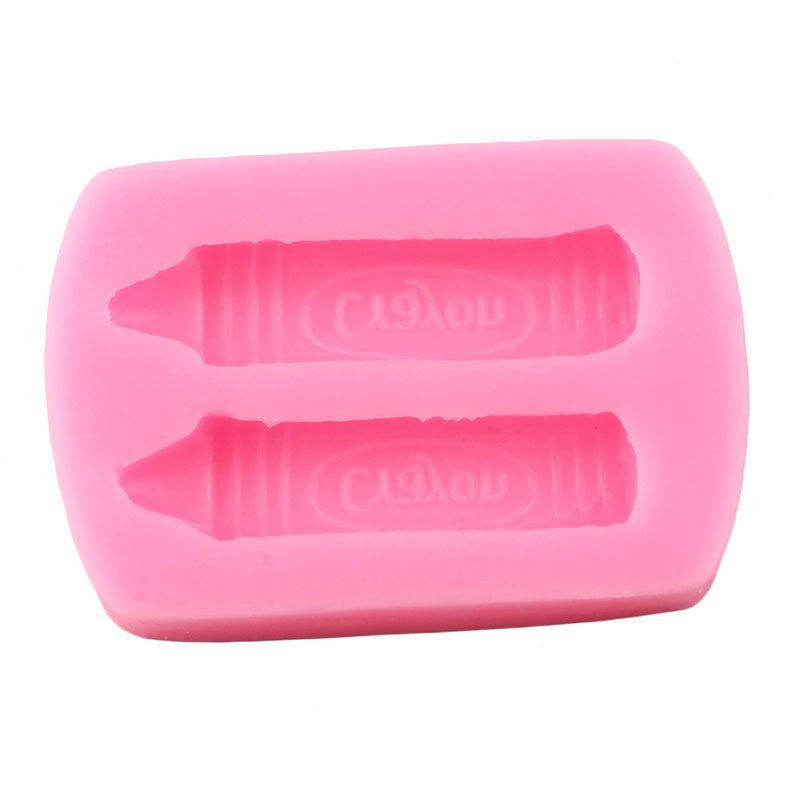 popular   silicone crayon mold for   bpa free fondant   cake decorating tools reusable non stick candy clay molds pink silicone baking molds details 2