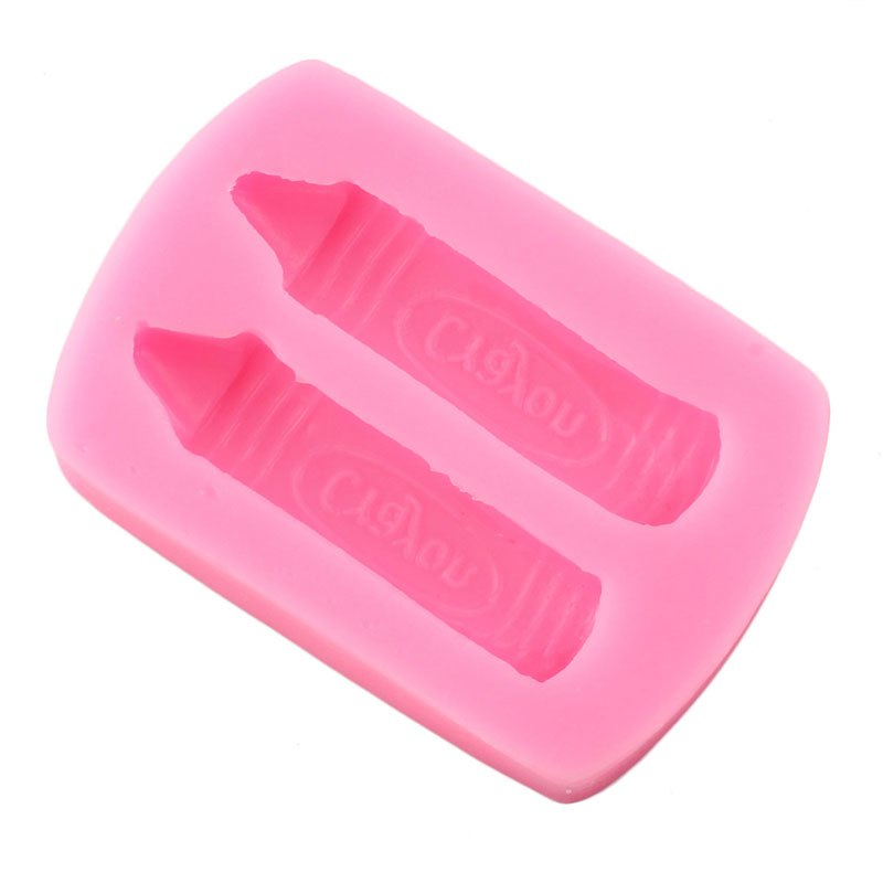 popular   silicone crayon mold for   bpa free fondant   cake decorating tools reusable non stick candy clay molds pink silicone baking molds details 3