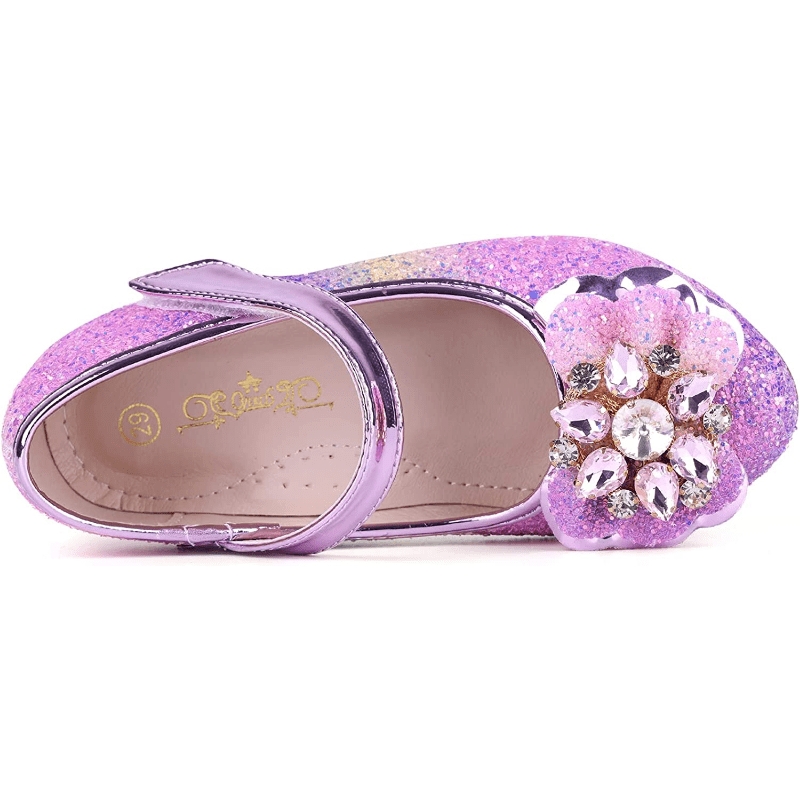 Rose Gold Rock Glitter Mary Jane Flats para zapatos de niñas de flores,  zapatos de niñas, zapatos de vacaciones, zapatos de fiesta, zapatos de boda  de otoño -  México