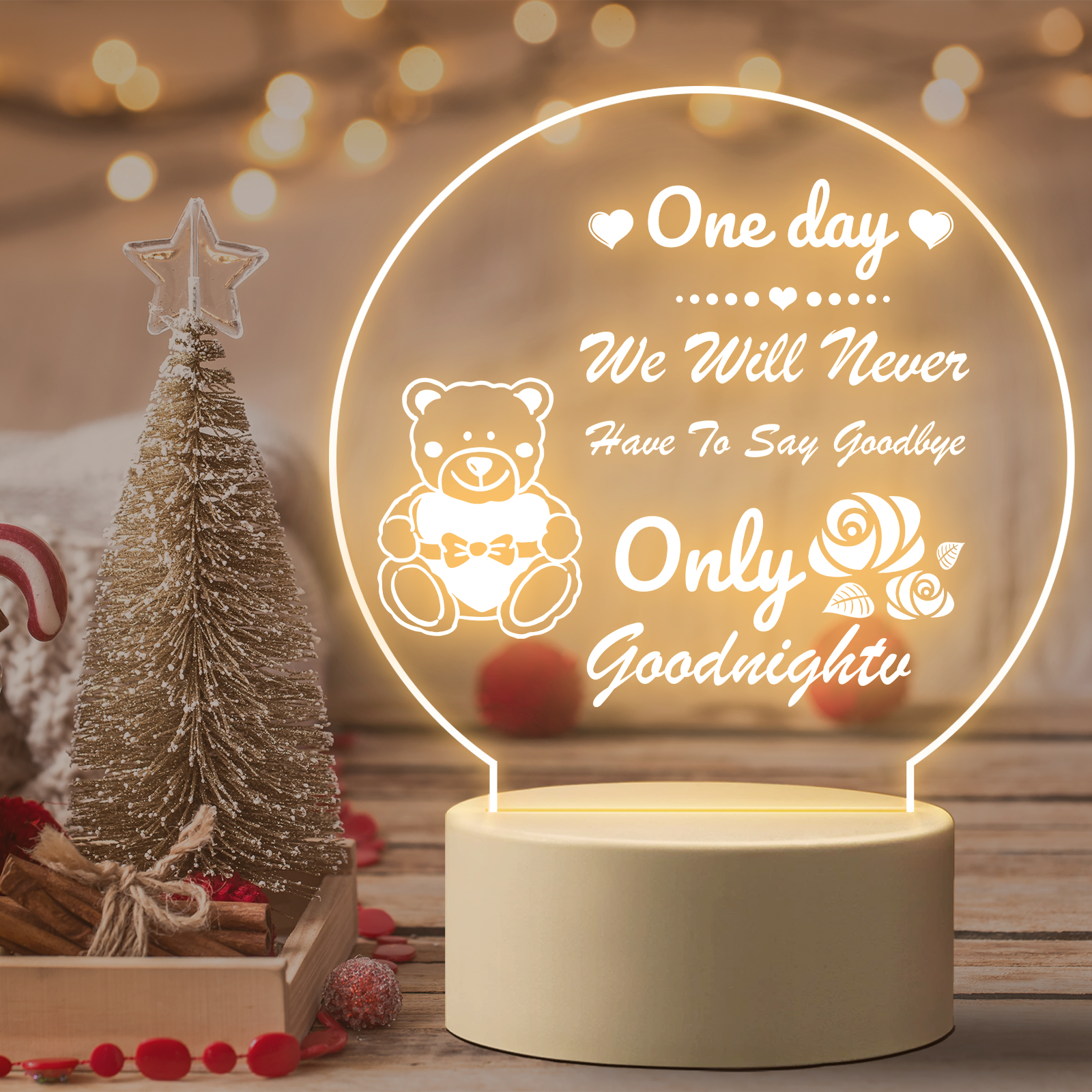 1pc, Cute Gifts For Girlfriends, Girlfriend Birthday Gifts From Boyfriend,  Unique Night Light With Love Quotes, Romantic Girlfriend Gift For Birthday