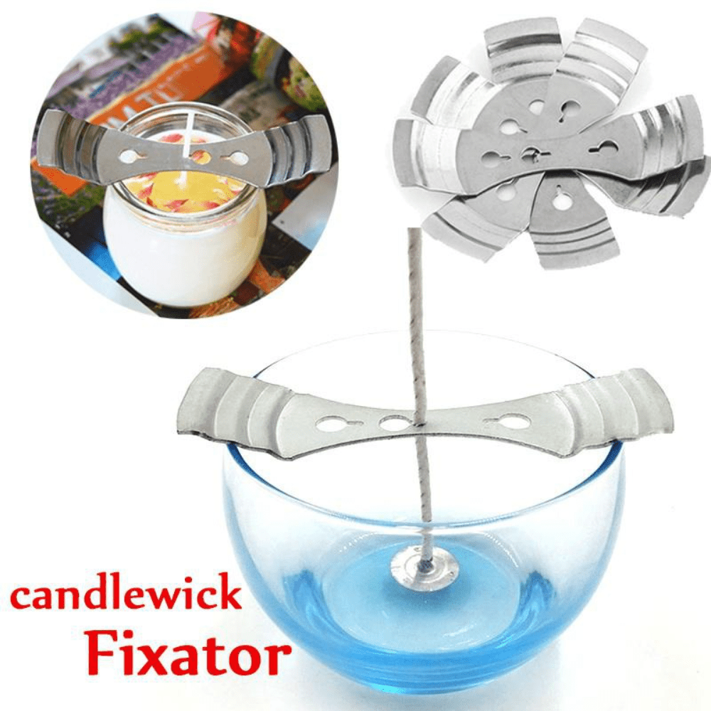 10pcs Metal Candle Wick Centering Devices Silver Stainless Steel