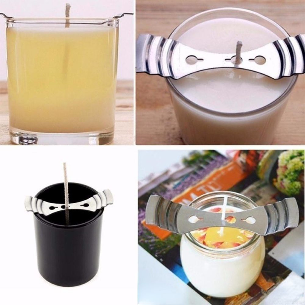 1pc 3 Hole Stainless Steel Candle Wick Holder, Silver Candle Wick Centering  Device For Home