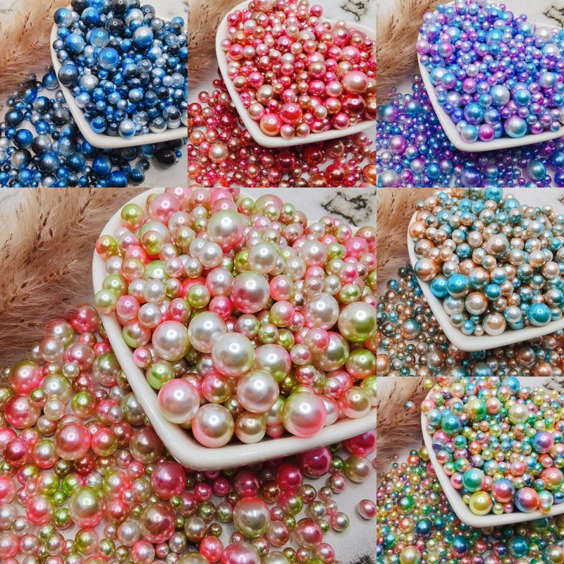  1824Pcs Pearl Beads for Jewelry Making, 5Sizes Mixed