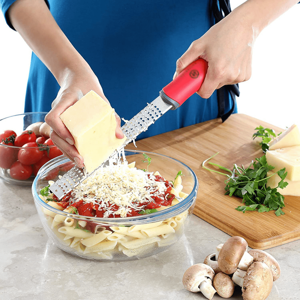 Agrumi limone Zester e grattugia per formaggio con contenitore per  formaggio, limone, zenzero, aglio, verdure, frutta