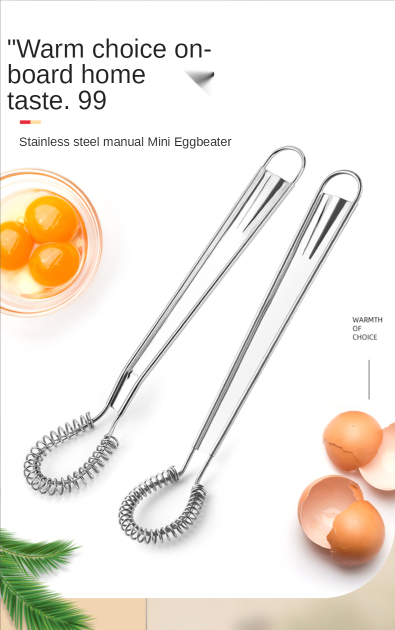 20cm Stainless Steel Magic Hand Held Spring Whisk Mini Kitchen Eggs Sauces  Mixer