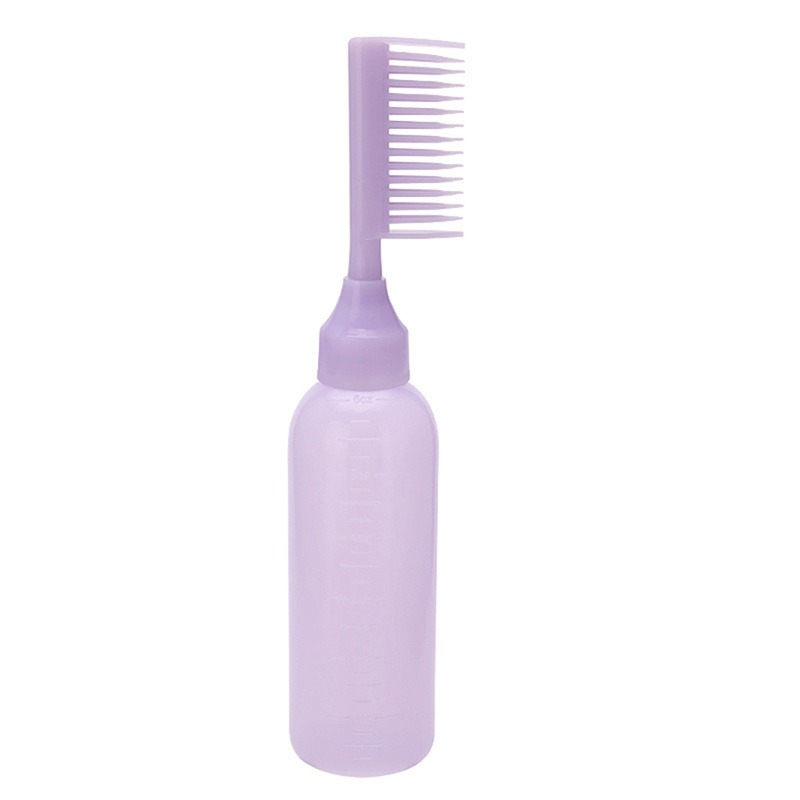 Root Comb Applicator Bottle, Hair Oil Applicator, 170ml Perming  Hairdressing Tool, Hair Dye Bottle Applicator Brush for Home DIY, Purple 
