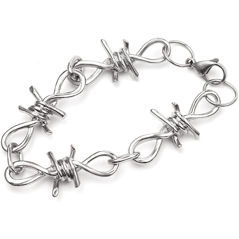 Unisex Gothic Barbed Wire Necklace - 20inches Black Gothic  Jewelry Barbed Wire Thorns Choker Chain Necklaces Punk Accessories Gifts  for Women Men: Clothing, Shoes & Jewelry