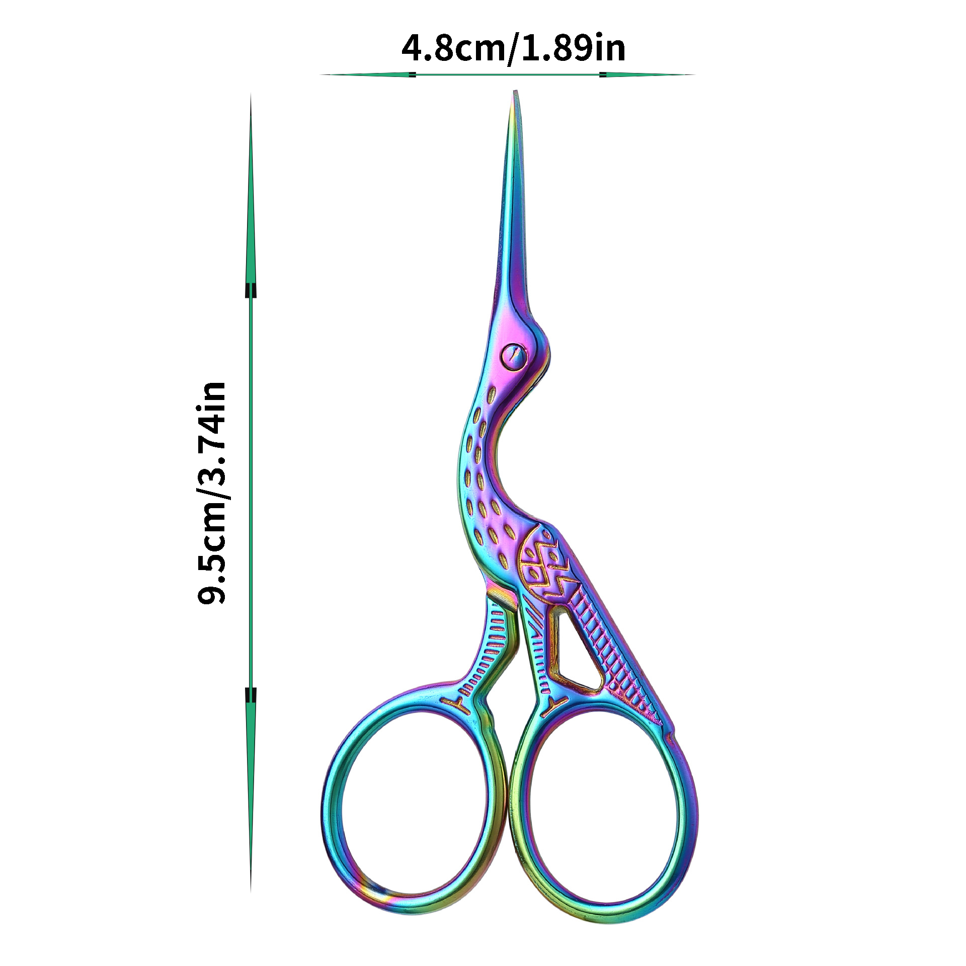 Vintage Scissors, Multifunctional Crane Colour Vintage Scissors Embroidery  Scissors For Diy Sewing Embroidery(1pc, Color)