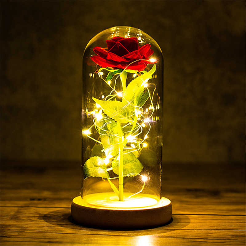 Valentines Day Gift Girlfriend Eternal Rose Led Light Foil - Temu