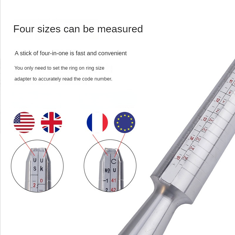 Ring Sizer Set Rubber Mallet Finger Size Measuring US Size 0 13 Ring Pivot