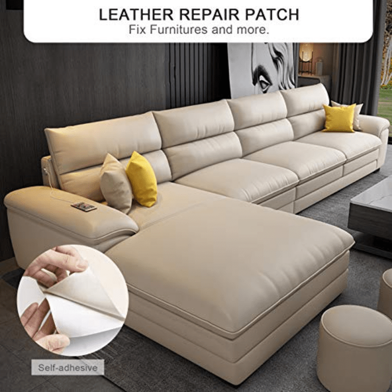  Leather Repair Patch Kit, Large Size Leather Patches for Couch,  Car Seat, Furniture, DIY Leather Repair, Leather Refurbishing Tape (Color :  Orange)