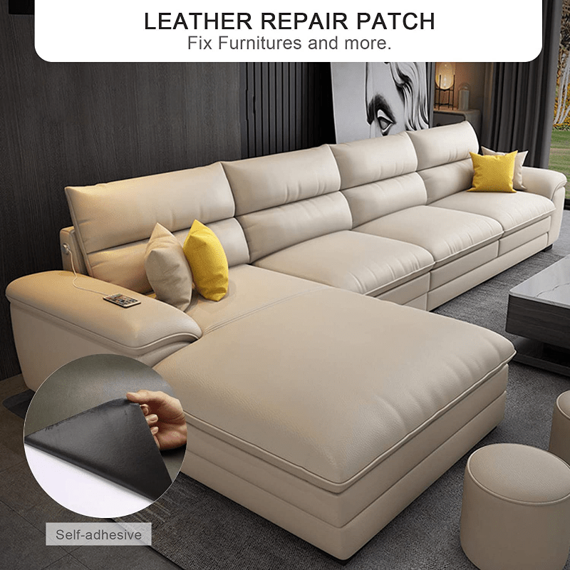 Leather Repair Patch Kit Self-Adhesive Leather Tape Upholstery Vinyl  Sticker for Couches Sofa Furniture Car