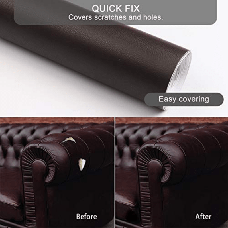3 X Leather Repair Tape Black Self-Adhesive Patch For Car Seats