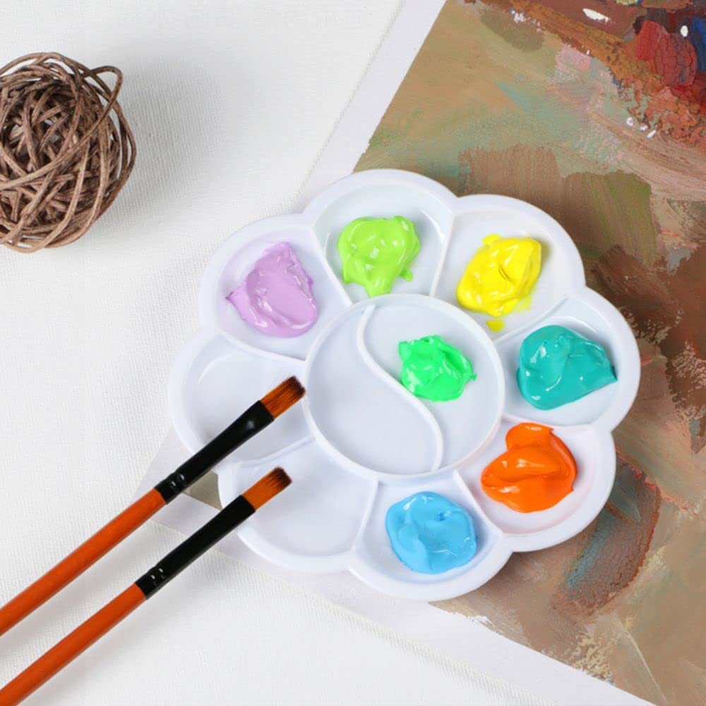 5/10pcs Round Paint Tray Palettes Washable Plastic Paint Pallets DIY Craft  Art Painting Palettes Watercolor Palette Tool