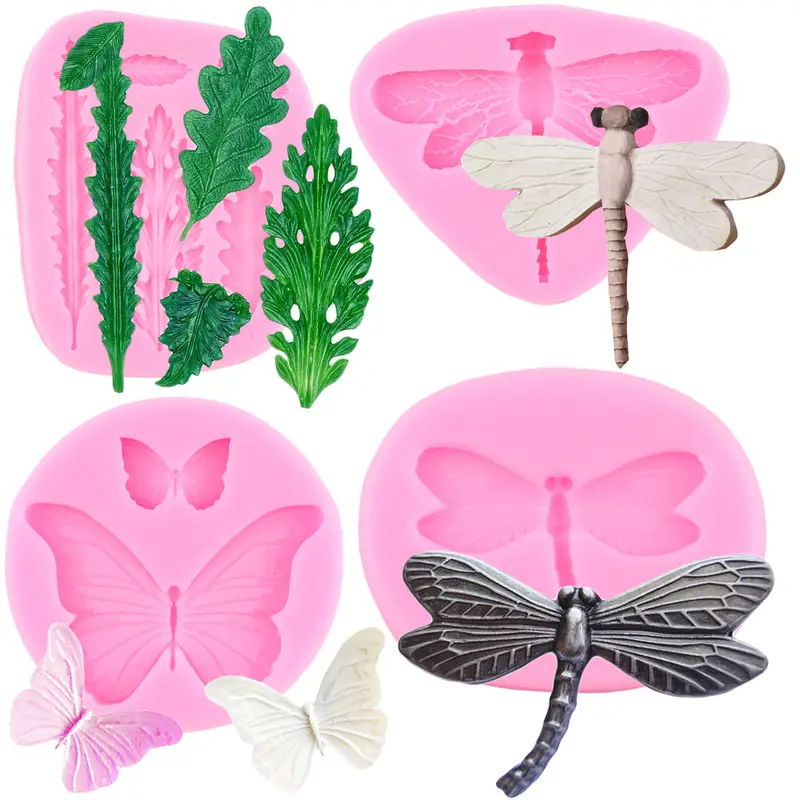 Dragonfly Butterfly Chocolate Mold 3d Flying Insects - Temu