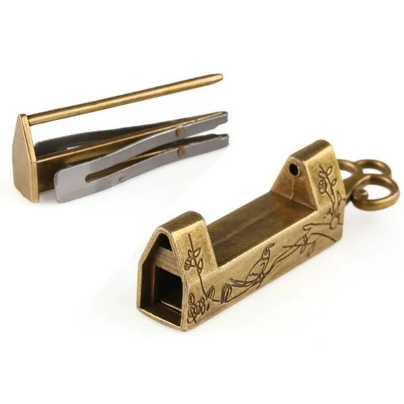 Vintage Antique Lock Key Brass Carved Word Padlock - Temu Canada