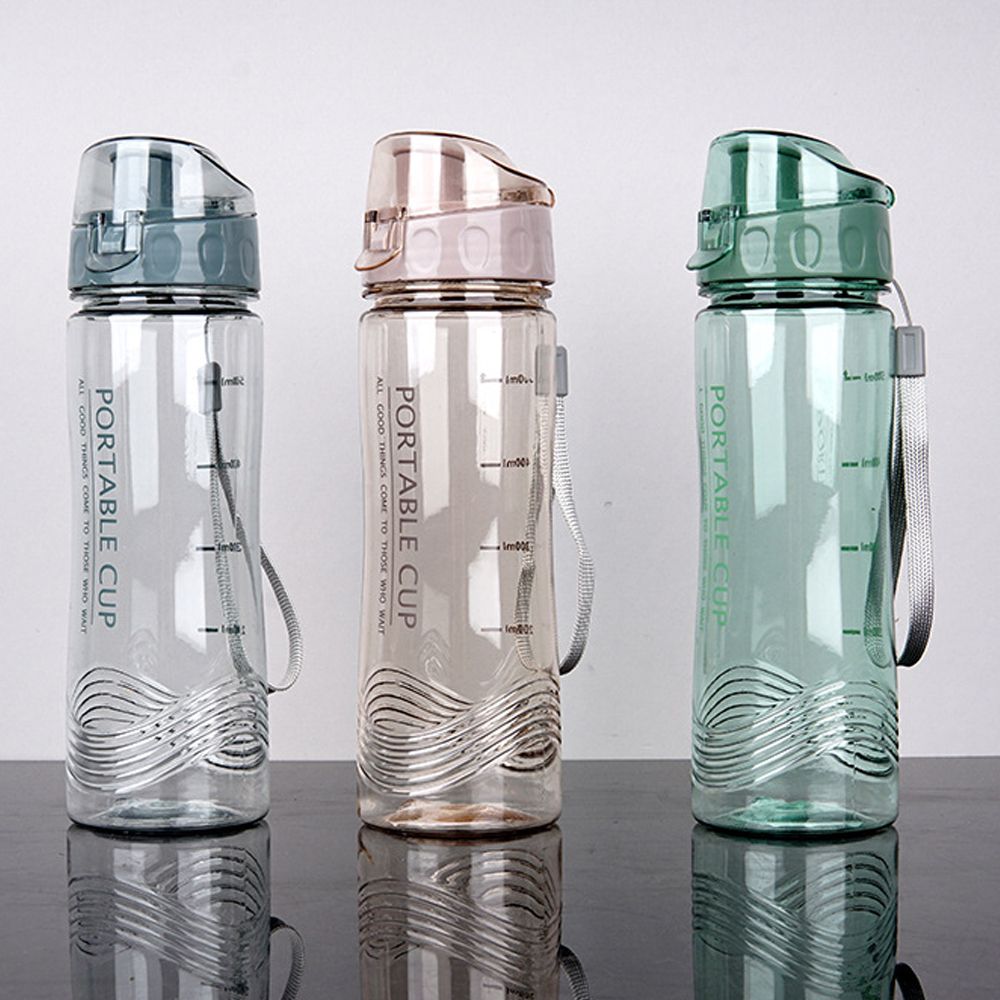 Glass Sports Water Bottle Large Clear Water Cup Portable - Temu